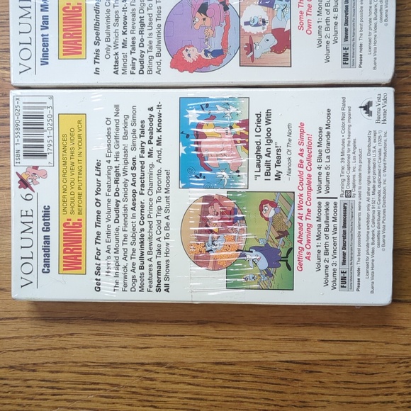 Set Of 5 Vintage The Adventures Of Rocky And Bullwinkle VHS Tapes Animated Films - Picture 3 of 14